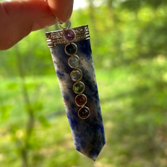 African sodolite pendant - Picture 2 of 2